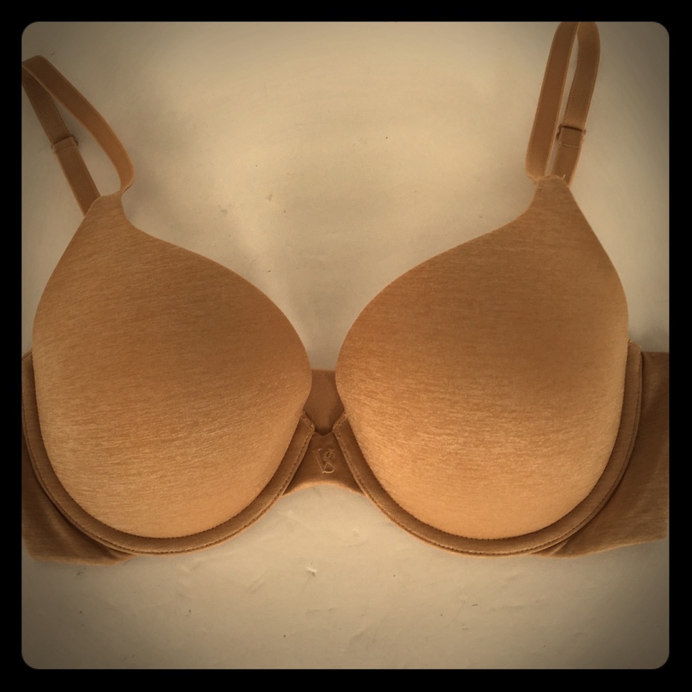 NWOT 34D Nude VS interchangeable straps pushup bra